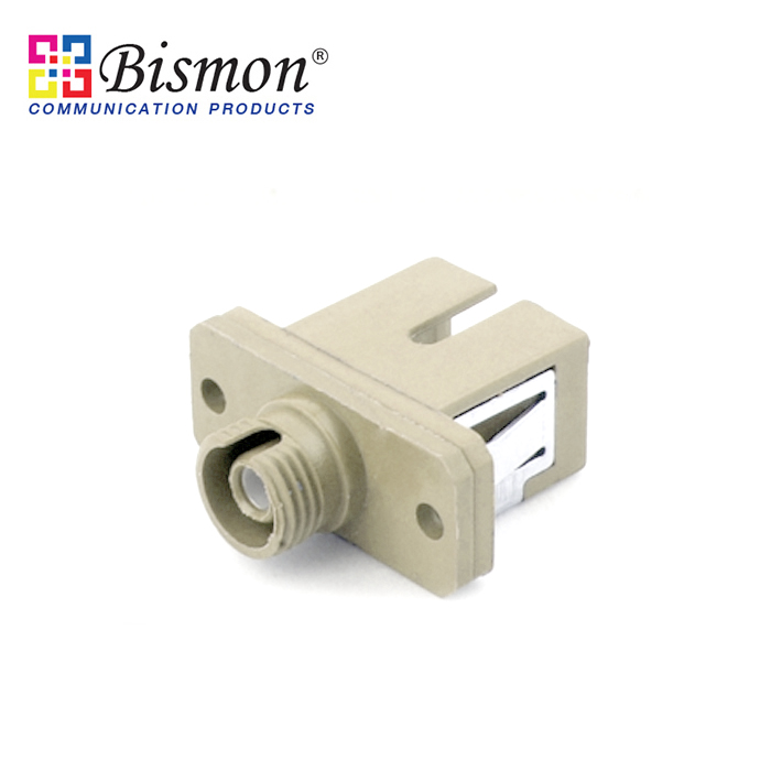 SC-FC-Adaptor-MM-Polymer-Housing-Phos-Bronze-Flanged-Type